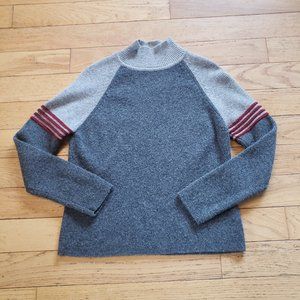 Classic Roots Sweater, grey mock neck